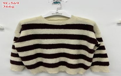 Cozy Oversized Striped Fuzzy Sweater