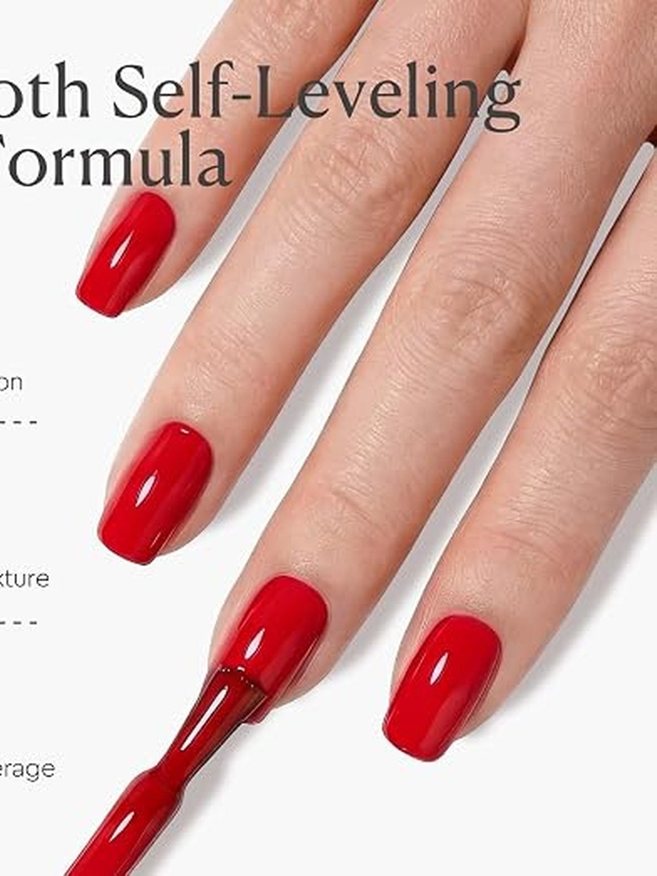 Glossy Vibrant Red Gel Nail Polish