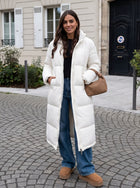 Slim Fit Long Puffer Coat