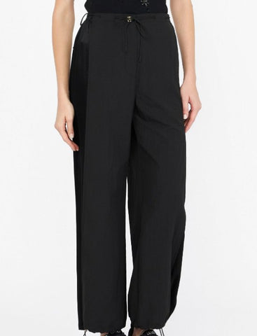 Relaxed Drawstring Wide Leg Pants
