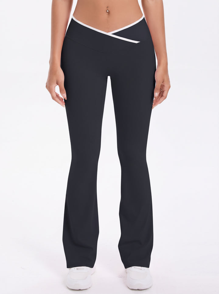 Crossover High Waisted Flare Yoga Pants