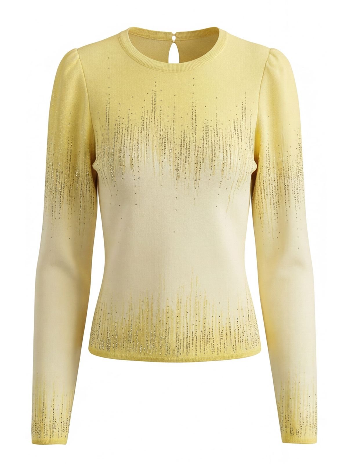 Glitter Ombre Puff Sleeve Sweater