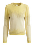 Glitter Ombre Puff Sleeve Sweater