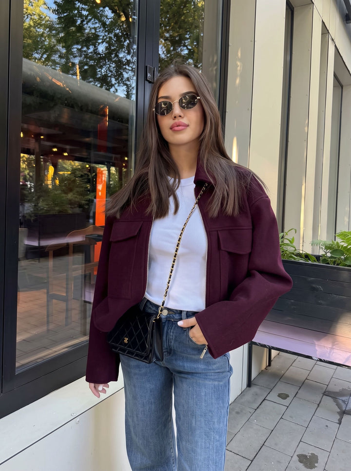 Cozy Textured Zip Up Jacket