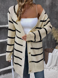 Cozy Striped Button Down Cardigan