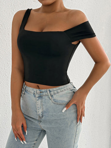 Off Shoulder Slim Fit Tank Top