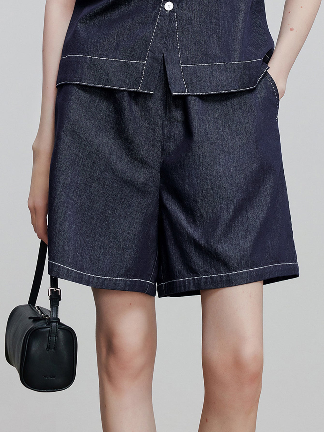 TOYOUTH Relaxed Fit Vintage Stitch Casual Shorts