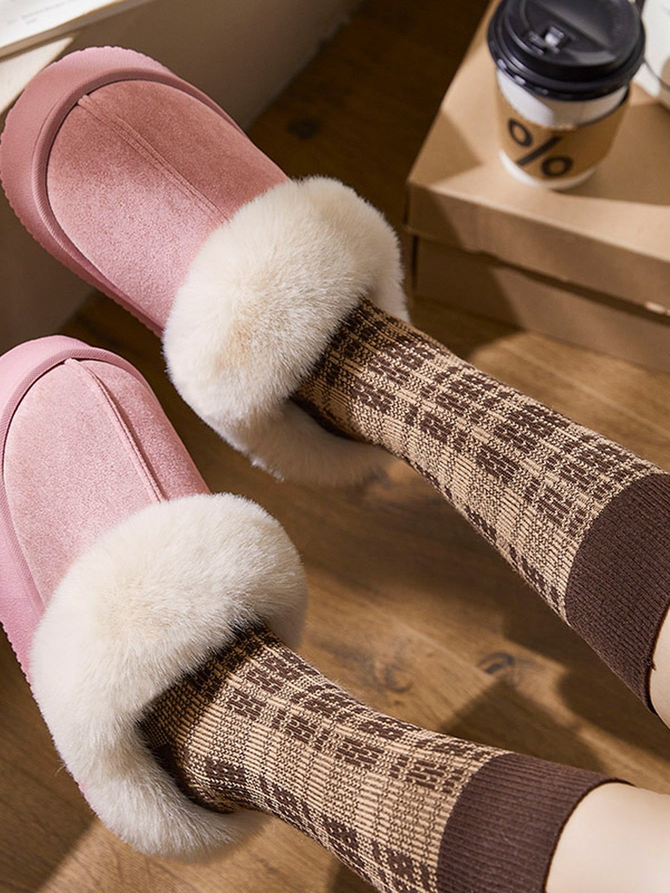 Cozy Faux Fur Platform Slippers