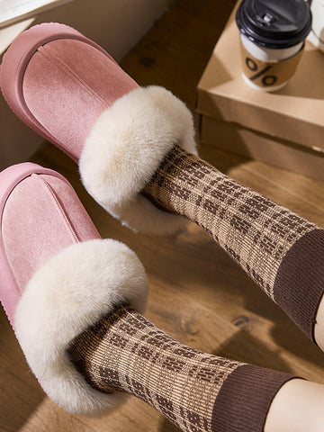 Cozy Faux Fur Platform Slippers