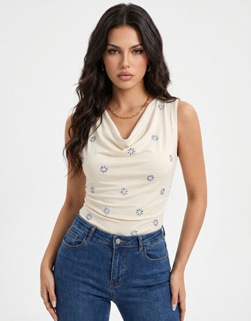Floral Deep V Neck Elegant Jumpsuit