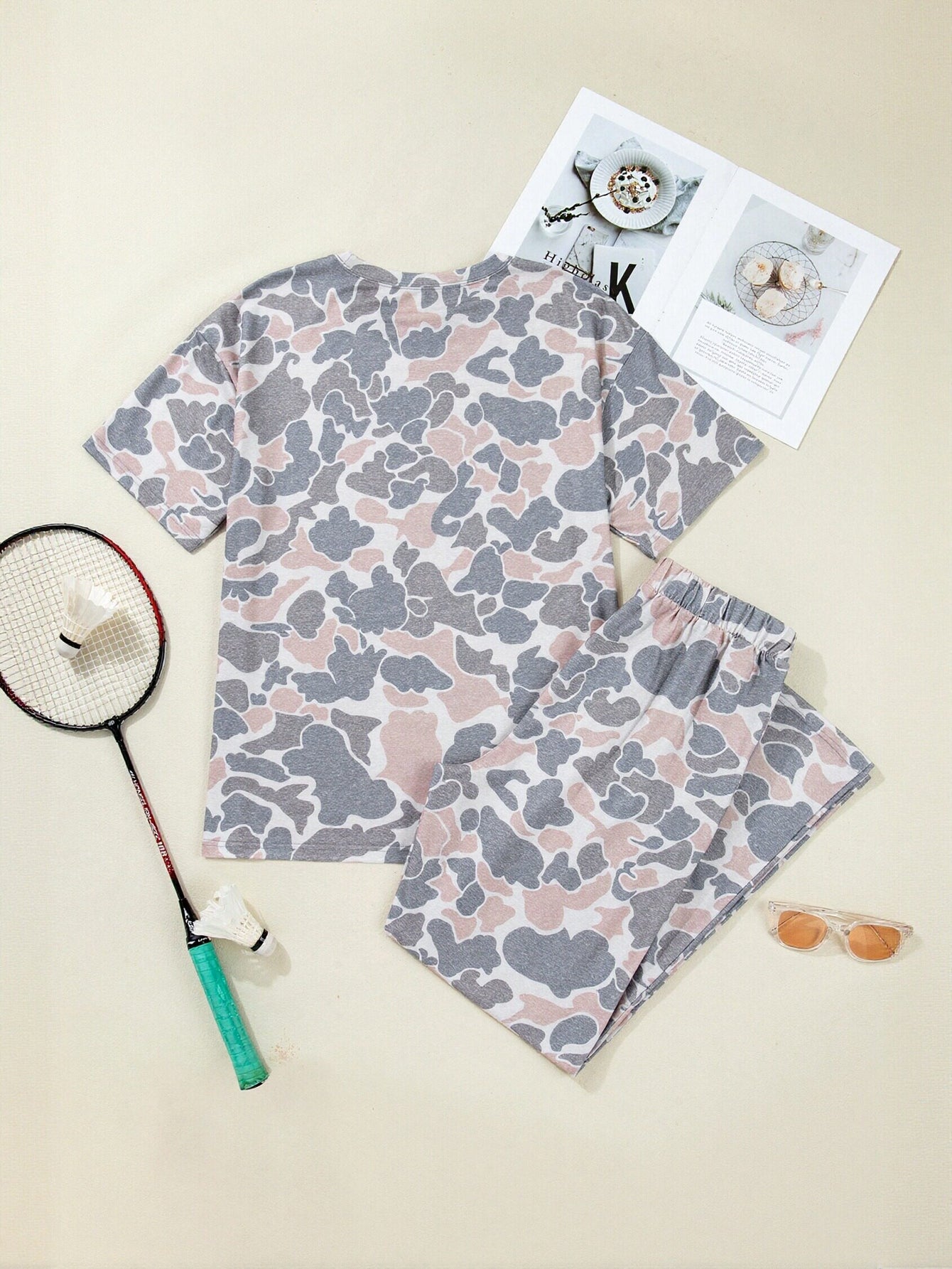 Comfy Camo Print Lounge Pants Set