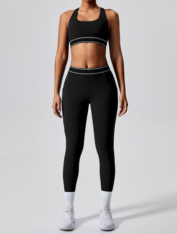 Seamless Supportive Striped Yoga Tank Top