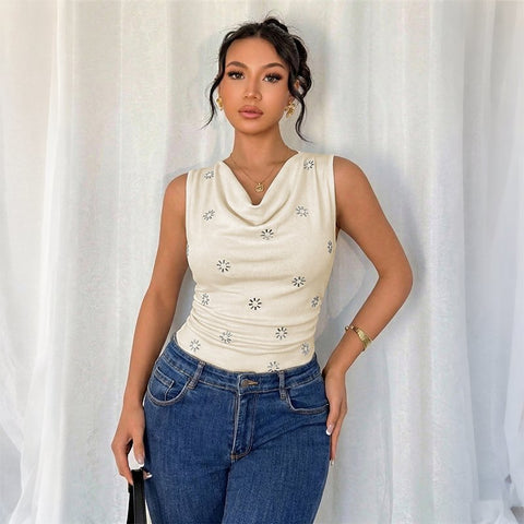 Floral Deep V Neck Elegant Jumpsuit