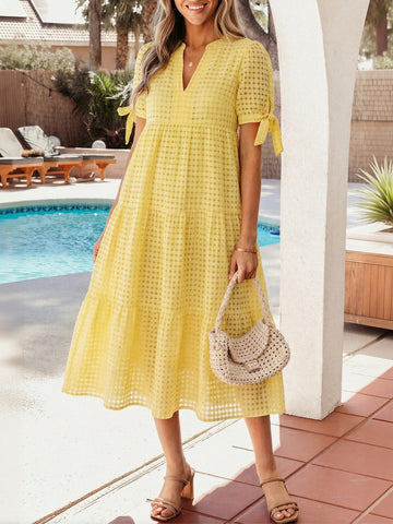 Smocked Tiered Midi Dress