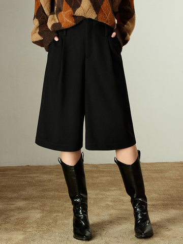 High Waisted Pleated Elegant Shorts