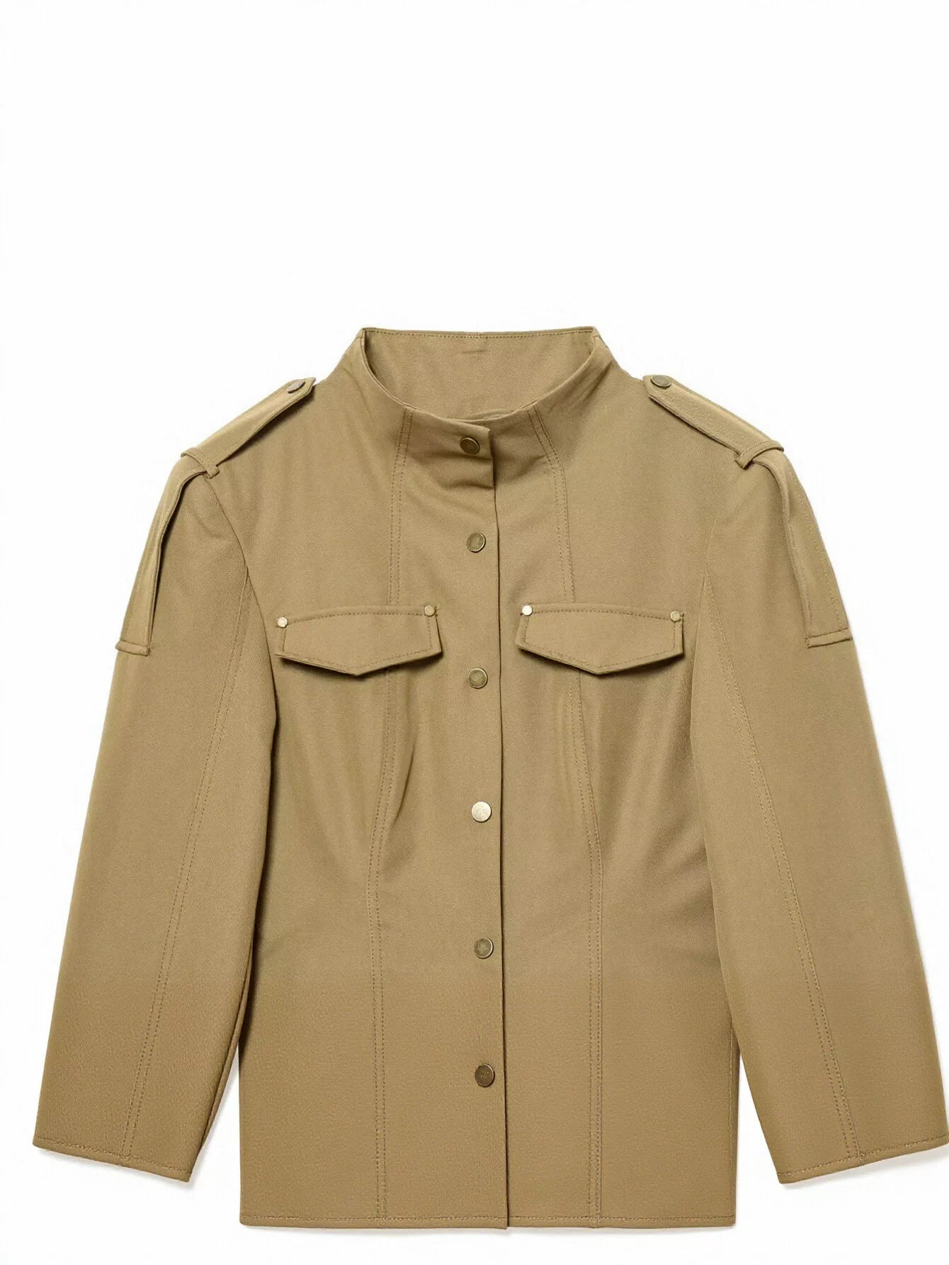 Tailored Military Style Utility Trench Jacket