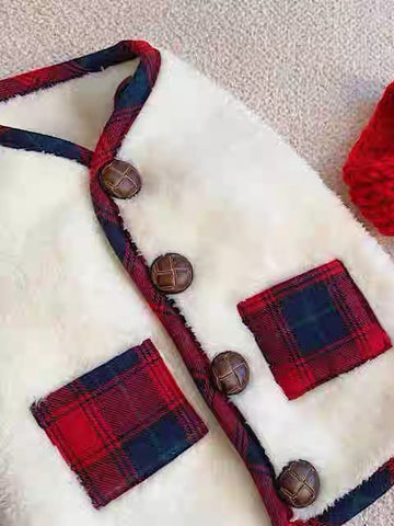 Cozy Plaid Fleece Dog Vest