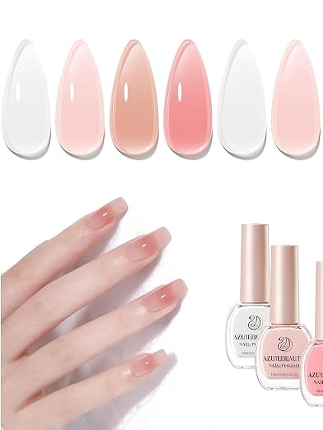 Sheer Nude Pink Gel Nail Polish