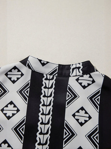 Bohemian Printed Tiered Mini Dress