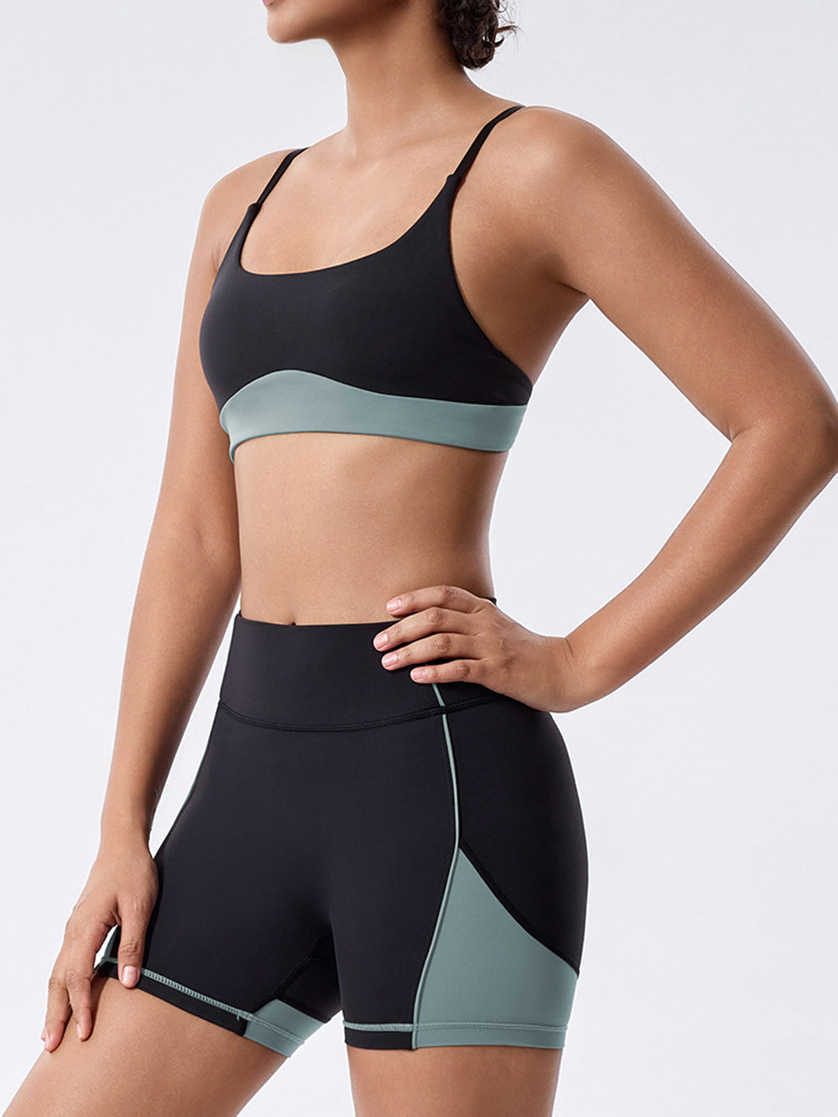 Seamless High Waisted Yoga Short Set