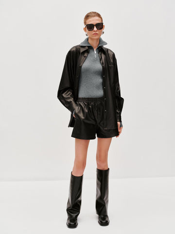 Urban Revivo Pull On Shorts-Dark Brown