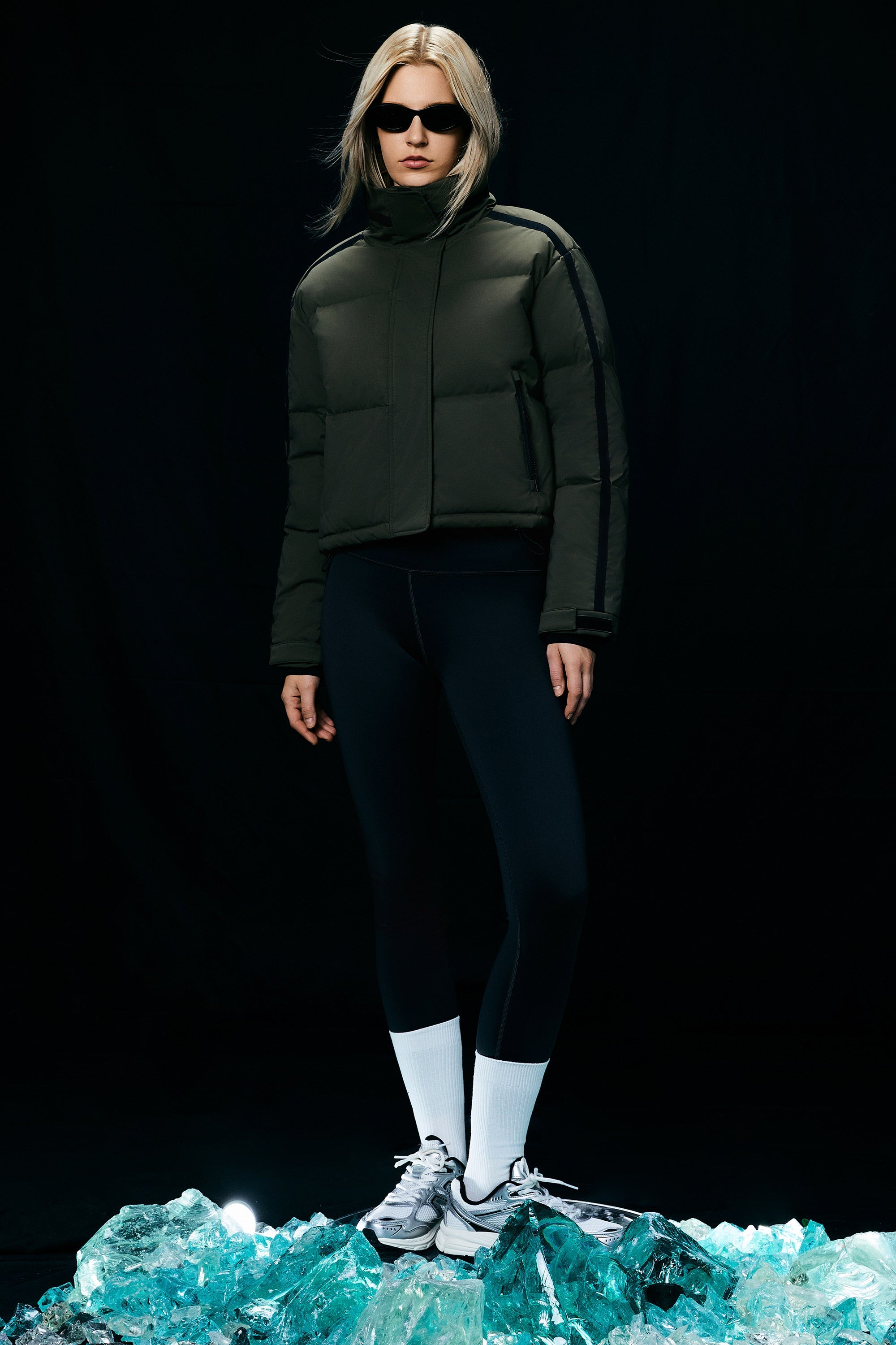 Cropped Sporty Puffer Jacket