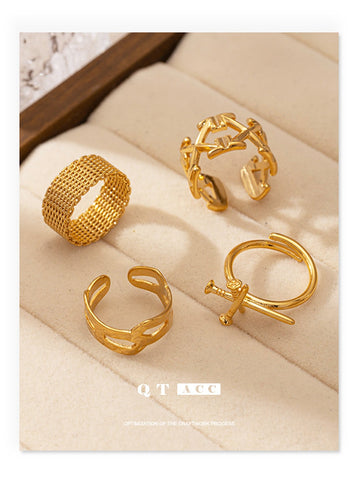 Minimalist Trendy Nail Design Ring