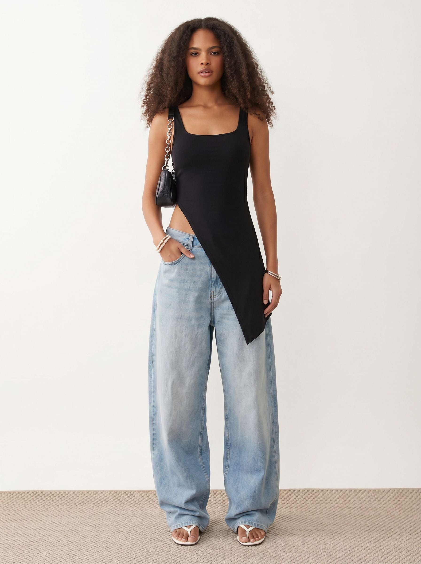 Asymmetric Slim Fit Tank Top
