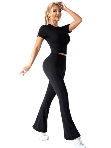 High Waisted Flared Yoga Set