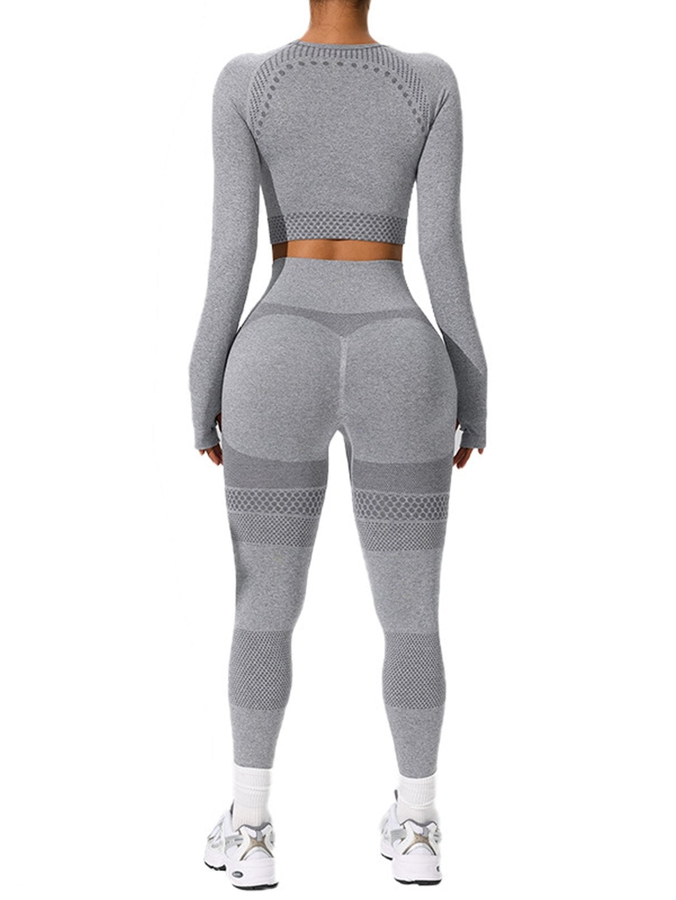 Seamless High Waisted Workout Leggings Set