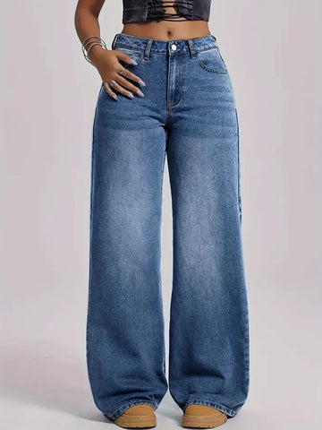 High Rise Wide Leg Jeans