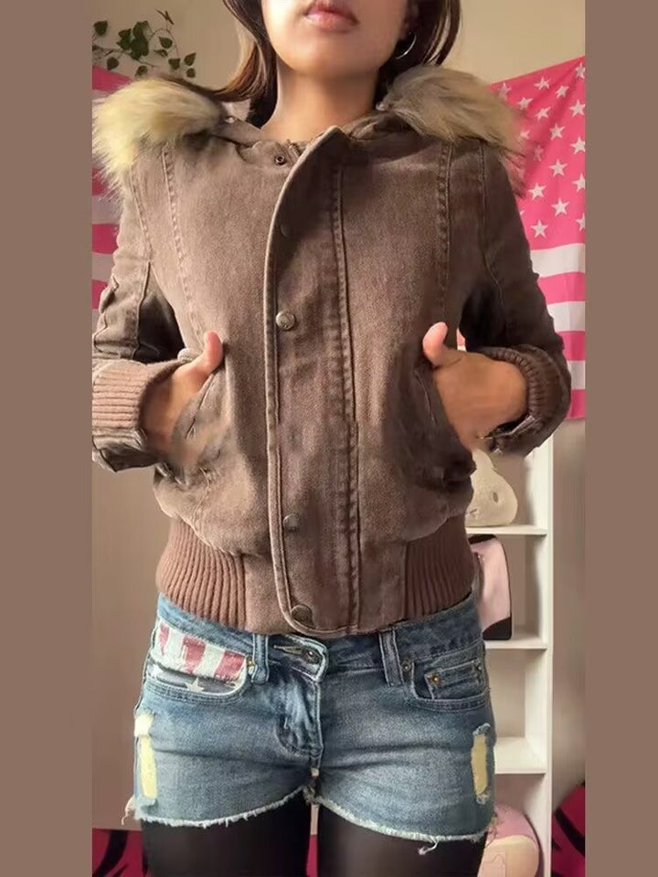 Faux Fur Lined Hooded Jacket