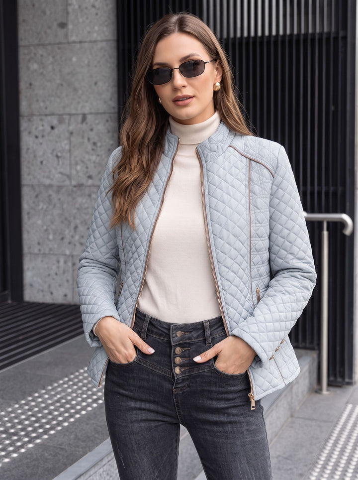 Lightweight Quilted Stand Collar Jacket