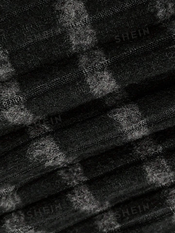 Goth Striped V Neck Long Sleeve Tee