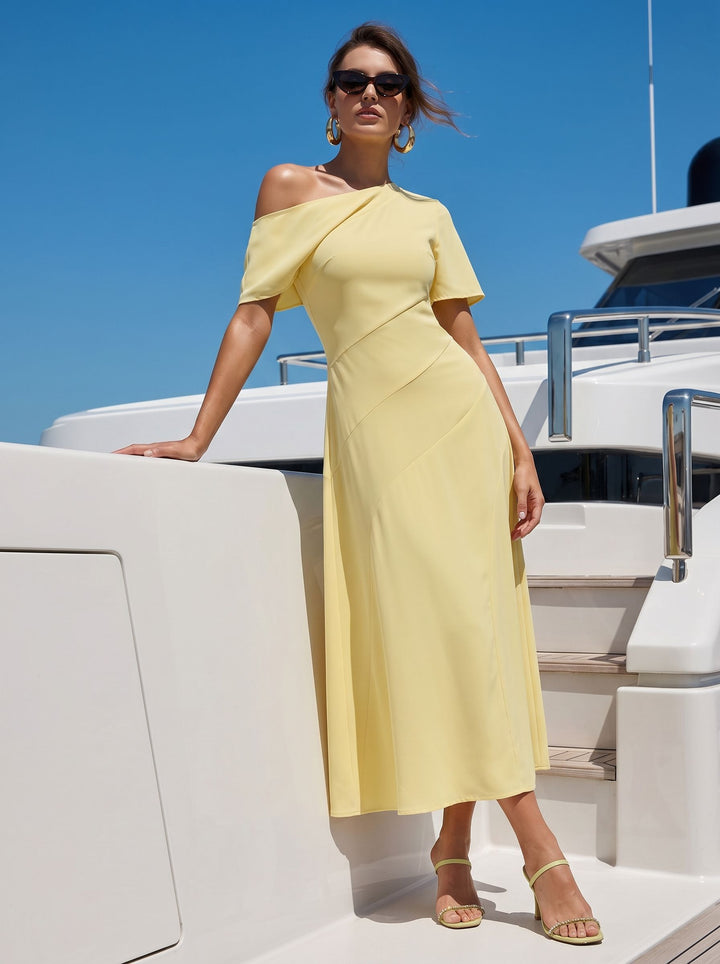 Elegant Off Shoulder Midi Dress