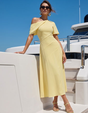 Elegant Off Shoulder Midi Dress