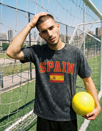 World Cup 2026 Vintage Acid Wash Spain Soccer  T-Shirt