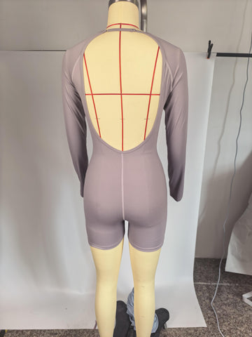 Seamless Long Sleeve Workout Romper