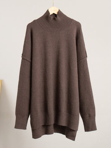 Cozy Oversized Mock Neck Knit Set