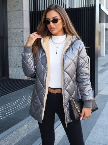 Fleece Lined Quilted Puffer Jacket