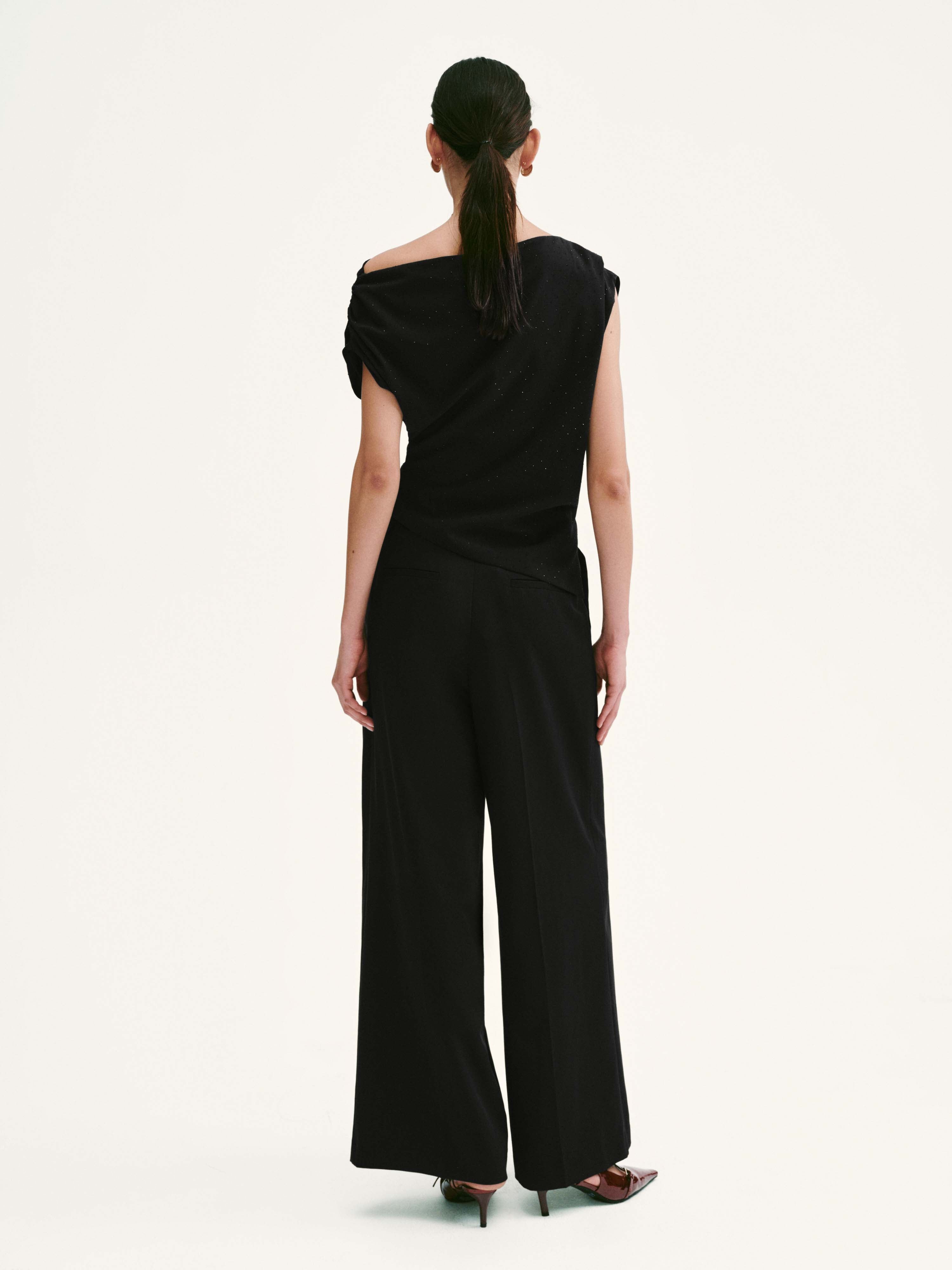 One Shoulder Draped Overhead Shirts