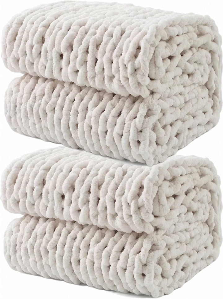Ultra Soft Chunky Knit Throw Blanket