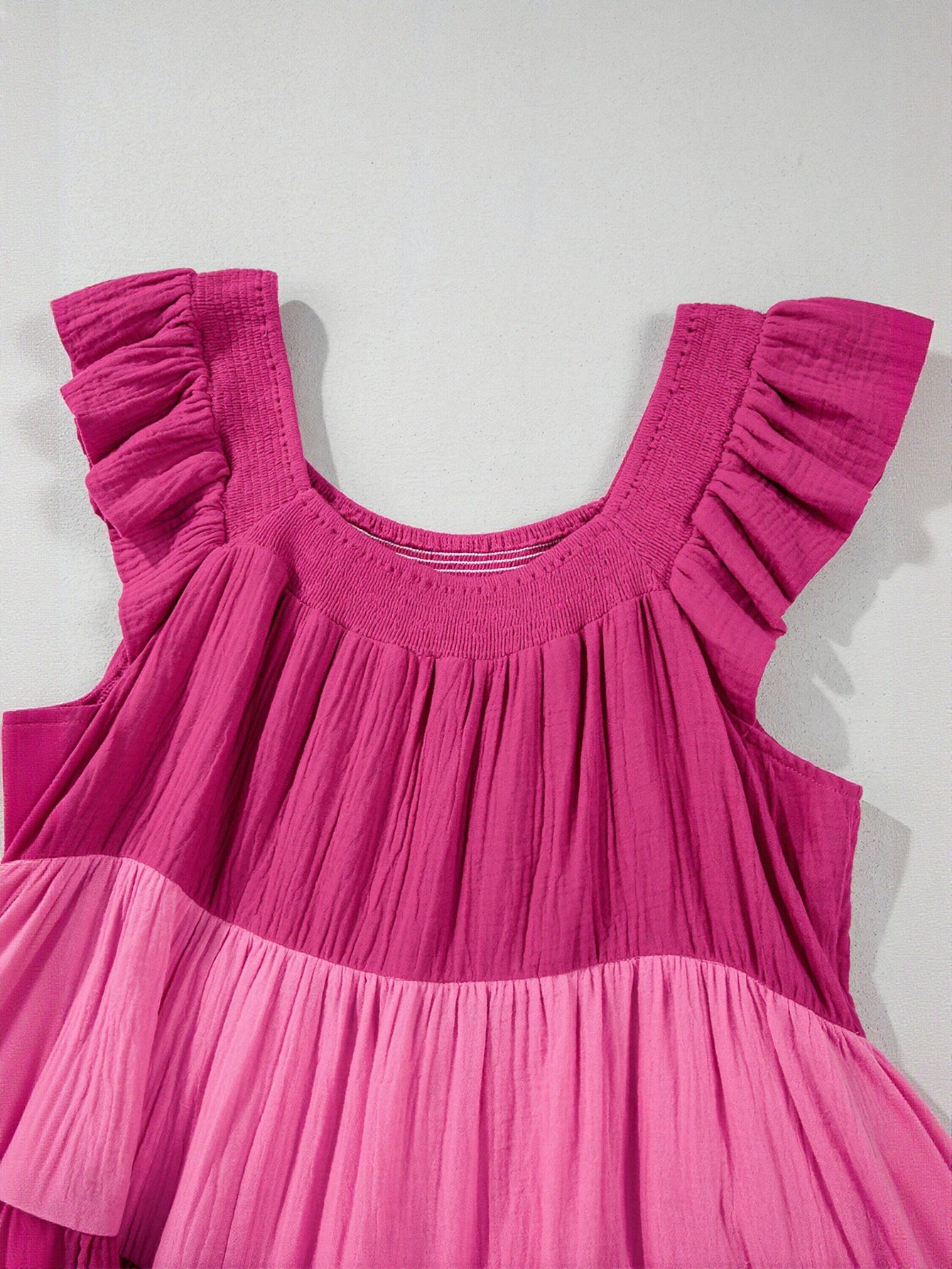 Tiered Cotton Ruffle Midi Dress