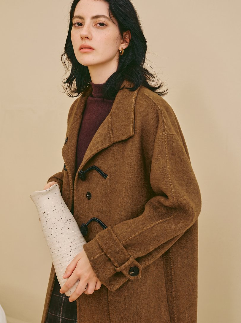 Cozy Wool Blend Toggle Coat