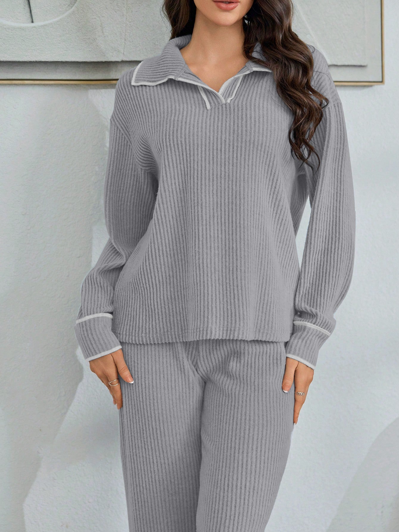 Cozy Ribbed Knit Lounge Set