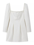 Elegant Long Sleeve Mini Dress