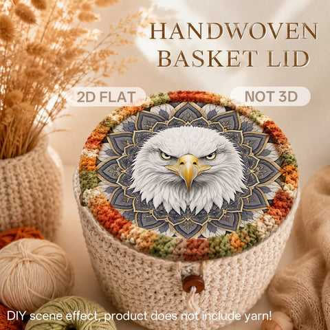 Eagle Mandala Graphic Crochet Basket Bottom