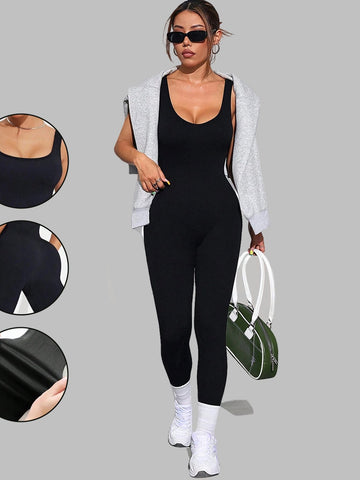 Sculpting Ribbed Seamless Workout Jumpsuit