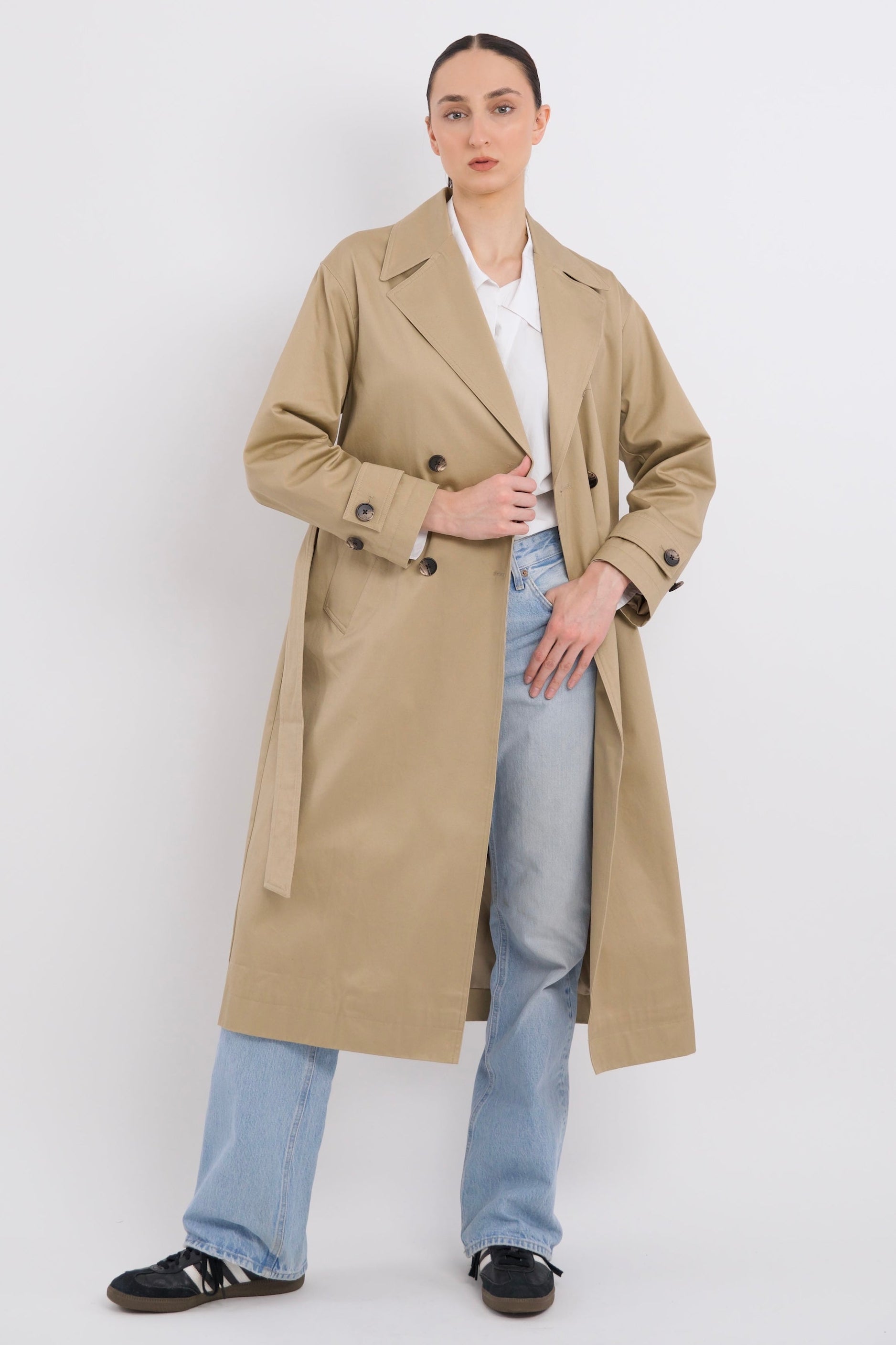 Classic Double Breasted Trench Coat