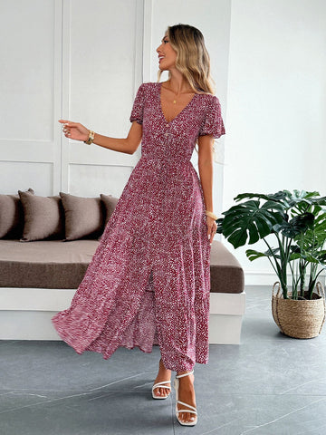Floral Button Down Midi Dress